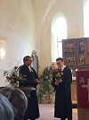 Gratulation von Pfarrer Ahlhelm  (Foto: Andrea Meyer )