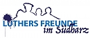Logo Luthers Freunde wei&szlig; (Mundgestaltung, Nordhausen)