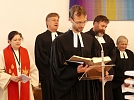 Erste Worte an die neue Gemeinde - Pfarrer Michael Steinke (Foto: R. Englert)