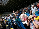 Probe - Es wird eng, aber die Stimmung ist gewaltig (Foto: Sabrina Morig)