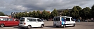 Und ab geht´s mit lautem Gehupe und einer super Laune in den Bussen (Foto: R. Englert)