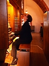 Viola Kremzow spielt sich ein (Foto: R. Englert)