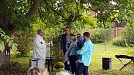 Die Taufkerze wird entzündet (Foto: Pfarramt Niedergebra)