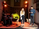 Sarah und Simon begrüßen die Gäste (Foto: R. Englert)