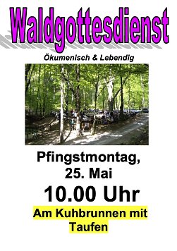 &Ouml;kumenischer Waldgottesdienst mit Taufen (Foto: Pfarrer D. Lehner)
