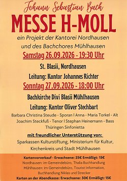 Plakat Messe H-Moll (Foto: EVKS)