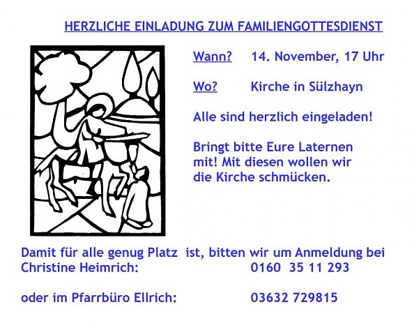 Familiengottesdienst in Sülzhayn (Foto: KG)