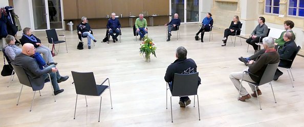 Zu Besuch bei OKR Lehmann im Landeskirchenamt in Erfurt (Foto: R. Englert)