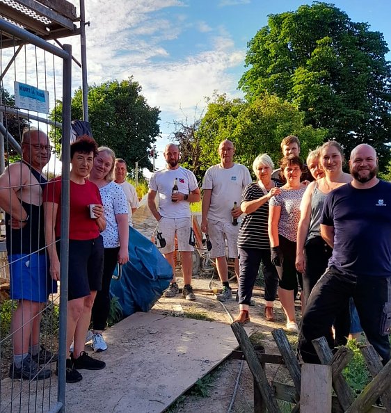 Vor der Einweihung gab es viel zu tun (Foto: N. Engel)