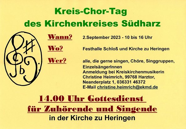 Plakat Kreis-Chor-Tag 2023 (Foto: Chr. Heimrich)