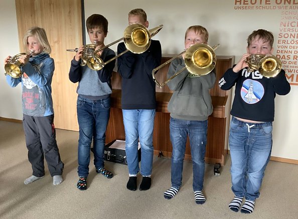 Bläser AG der ev. Grundschule Nordhausen (Foto: Chr. Heimrich)